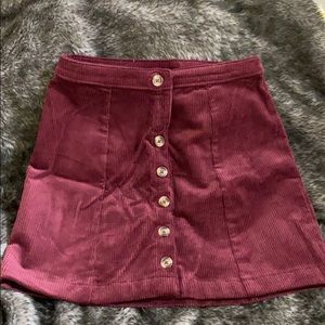 Burgundy Corduroy skirt